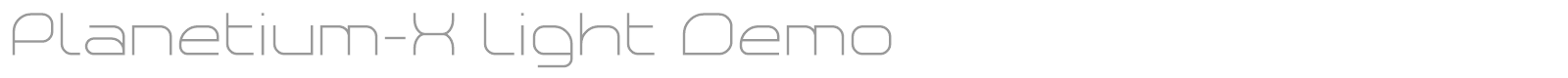 Planetium X font preview